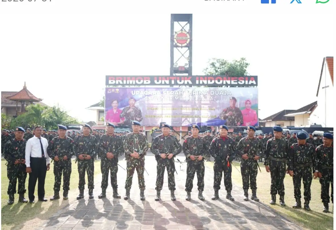 Danpas Gegana Korbrimob Polri Hadiri Sertijab Dansat Brimob Polda Bali